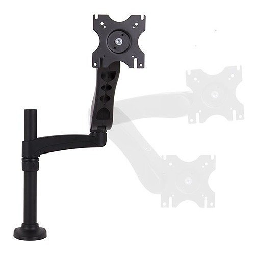 B-Tech BT7383-GB Full Motion Double Arm Desk Mount Weight Capacity 9kg, Black Anodised Polished Finish